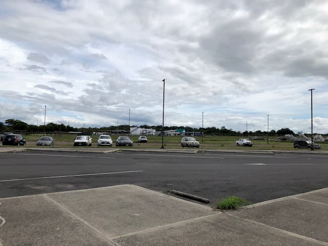 Liberia Airport parking area